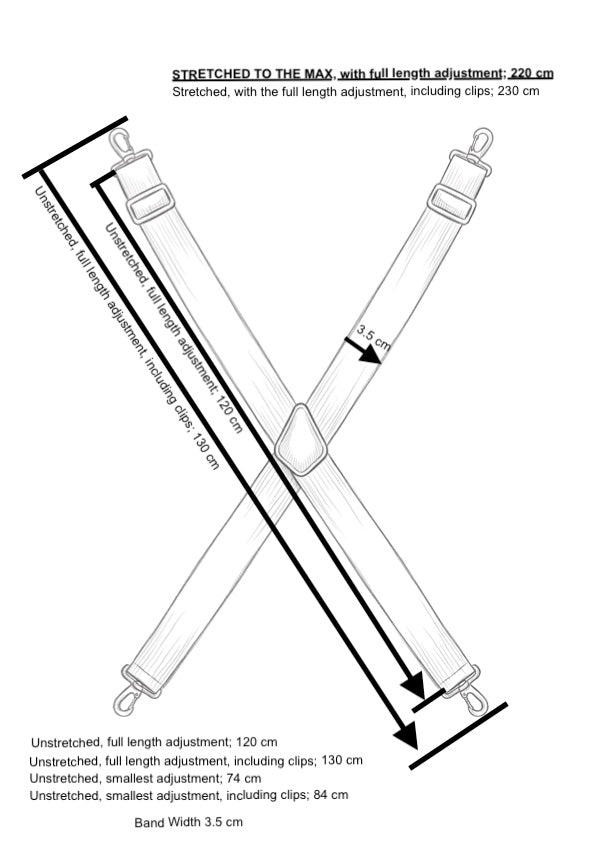 Beige Cross-Back Suspenders Vintage Brass-Style Clasps