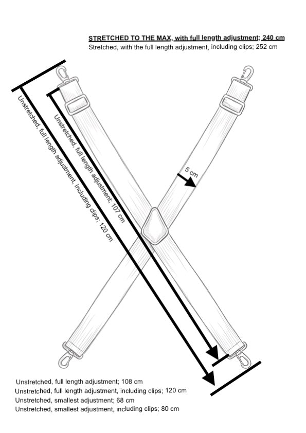 Grey Extra Wide Band X Back Suspenders - Heavy Duty