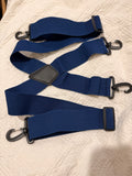 Navy Extra Wide Band X Back Suspenders - Heavy Duty
