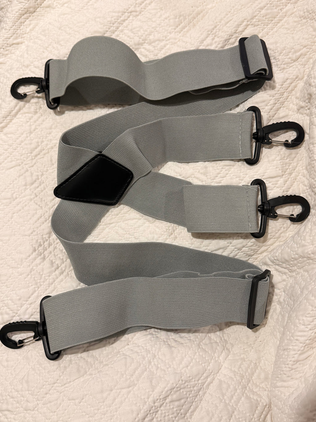 Grey Extra Wide Band X Back Suspenders - Heavy Duty