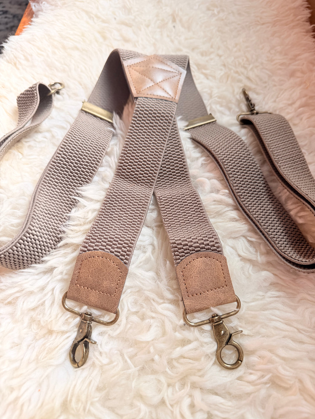 Soft stretchy retro vintage look suspenders