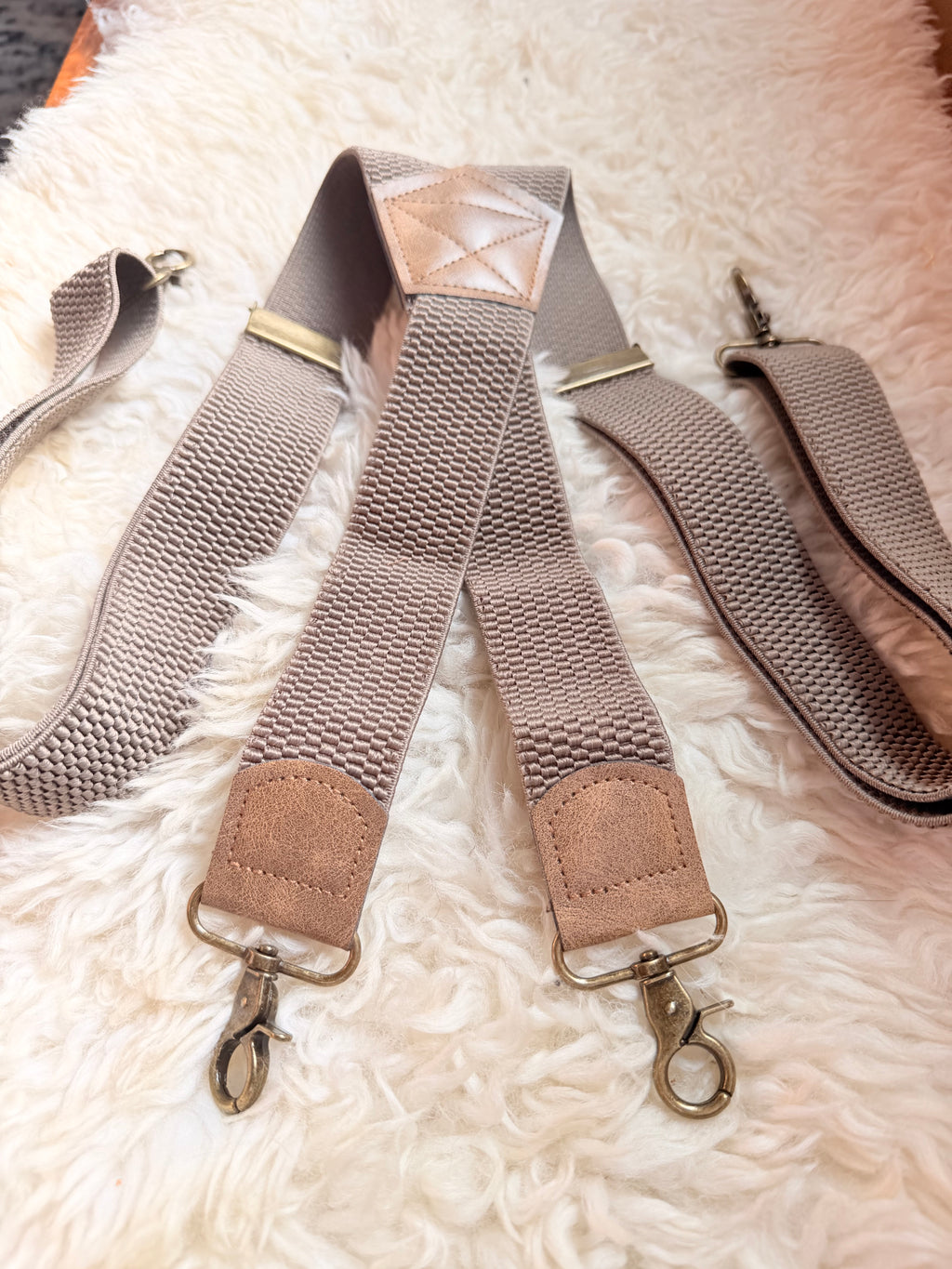 Soft stretchy retro vintage look suspenders