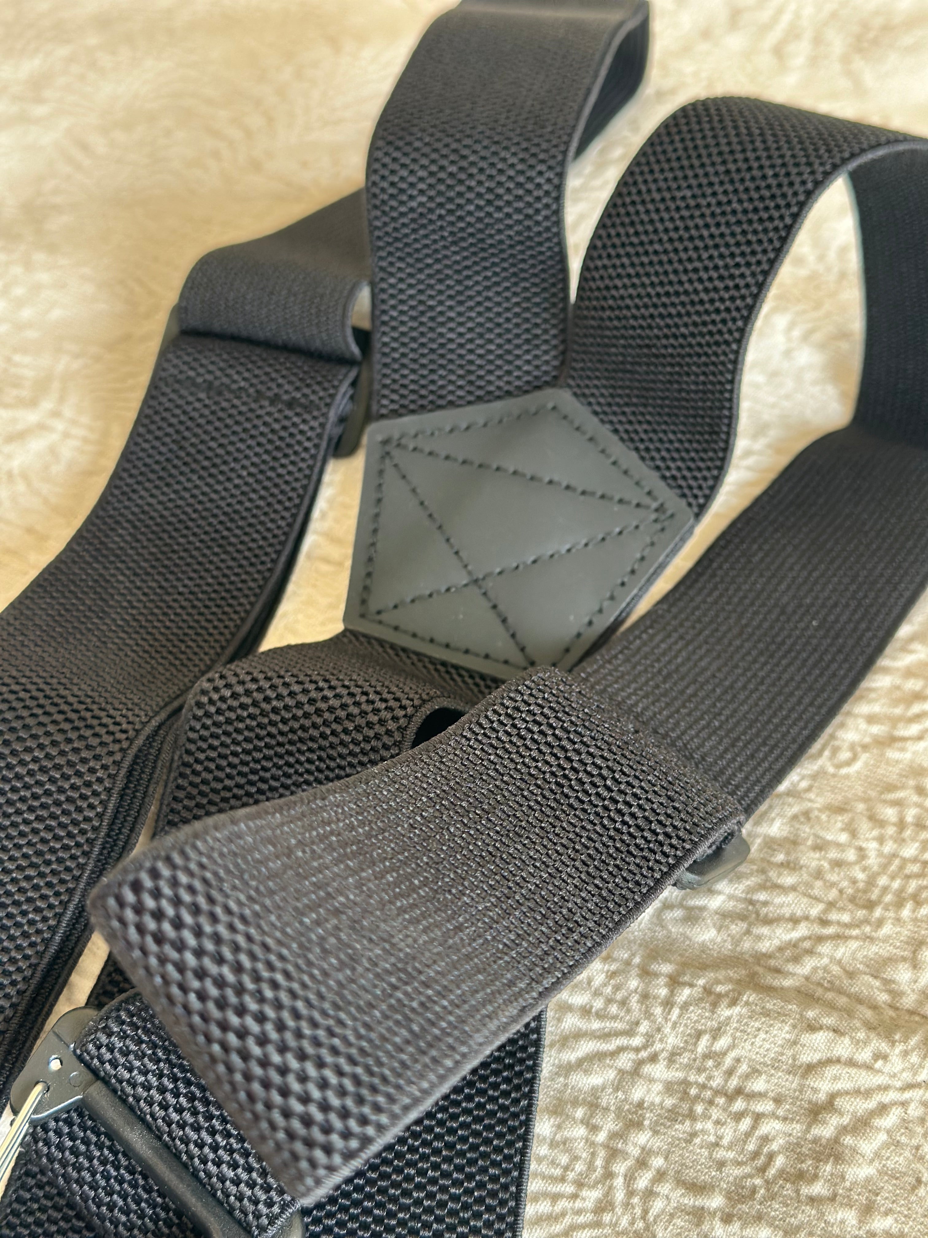 Workwear - X Back Black Suspenders